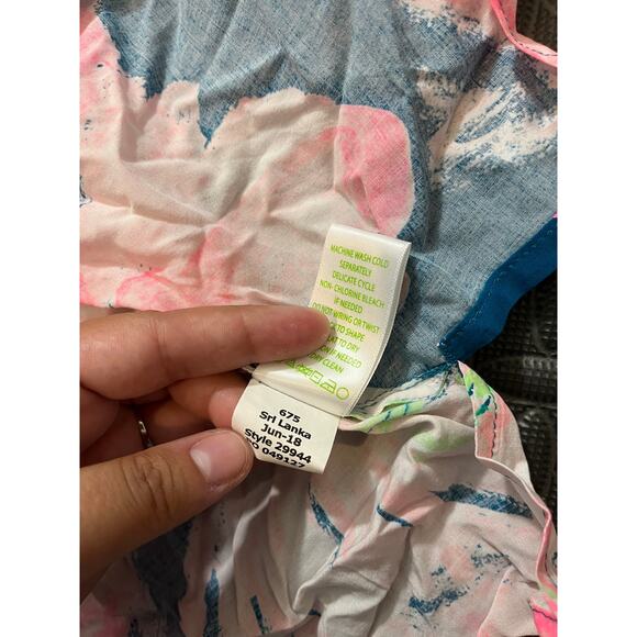 Lilly Pulitzer‎ WILLA FLOUNCE SLEEVE TOP Blouse Womens Size XS Floral - Picture 5 of 8